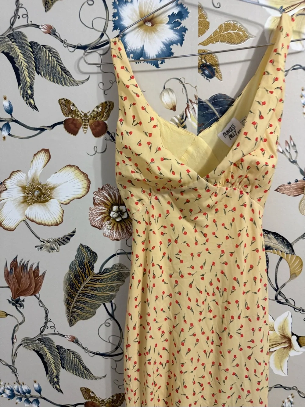 Princess Polly Nellie Maxi Dress Yellow Red Floral Summer Dress Sz 2 - Picture 8 of 11